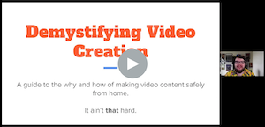 title slide for session on demystifying video content