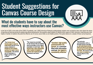 detail of infographic on canvas course design